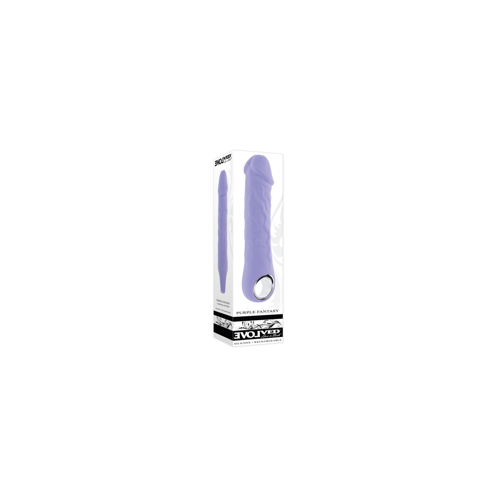 Evolved Purple Fantasy Rechargeable Vibrator Silicone