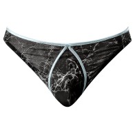 Mini Tanga de Malla de Mármol Male Power Negro