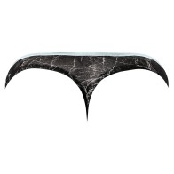 Male Power Marble Mesh Mini Thong Black