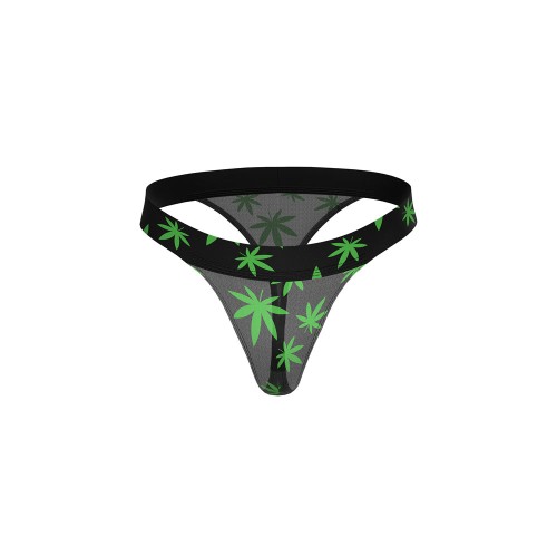 Micro Tanga Hazy Dayz Hoja de Marihuana Talla S/M