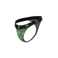 Male Power Hazy Dayz Micro Thong Pot Leaf L/XL