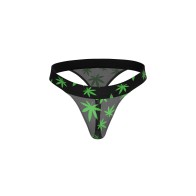 Male Power Hazy Dayz Micro Thong Pot Leaf L/XL