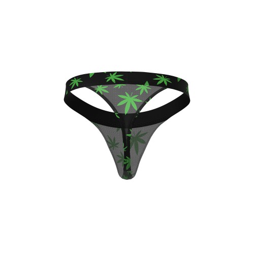 Male Power Hazy Dayz Micro Thong Pot Leaf L/XL