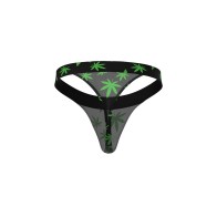 Male Power Hazy Dayz Micro Thong Pot Leaf L/XL