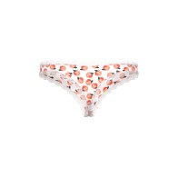 Tanga Crotchless Sweet Treats con Lubricante Durazno L/XL