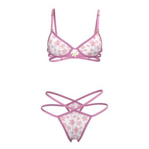 Magic Silk Daisy Bra & Thong Set