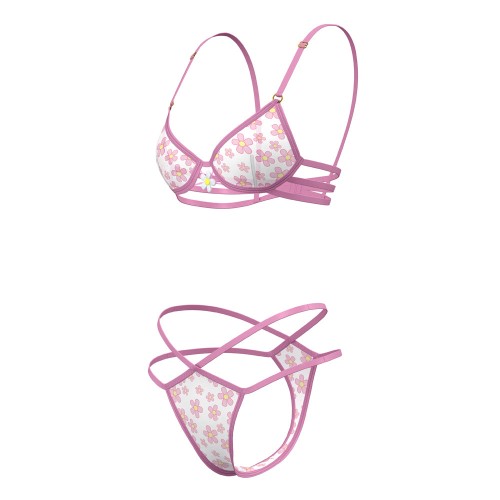 Magic Silk Daisy Bra & Thong Set