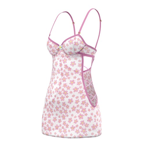 Magic Silk Daisy Dress & Tanga Set - Queen Size