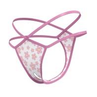 Magic Silk Daisy Split Crotch Thong