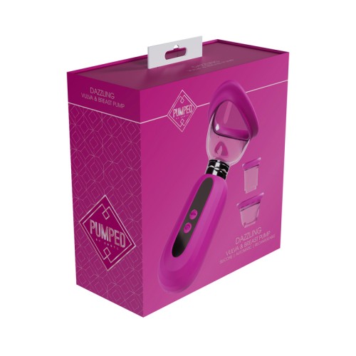 Pumped Dazzling Automatic Rechargeable Vulva & Breast Pump Pink - Enhance Your Sensitivity