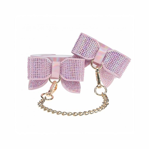 Ouch! Paris Collection Leg Cuffs Pink - High Fashion Bondage