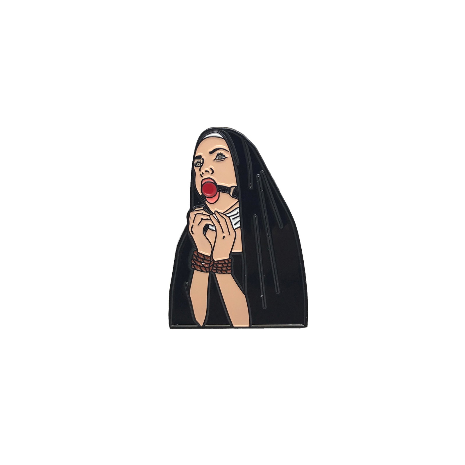 Geeky & Kinky Nunsense Enamel Pin for Fun Expressions