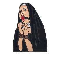 Geeky & Kinky Nunsense Enamel Pin for Fun Expressions