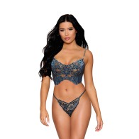 Dreamgirl Lace Bustier and G-String Twilight