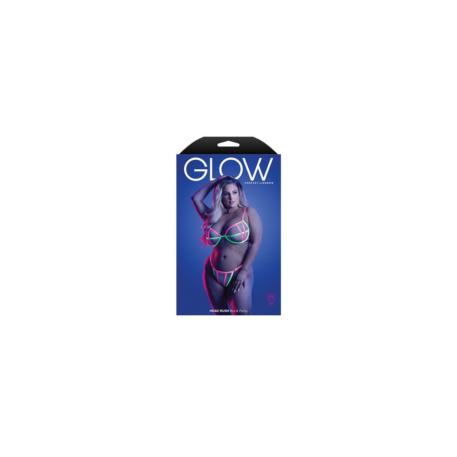 UV Reactive Binding Bra & G-String Queen Size