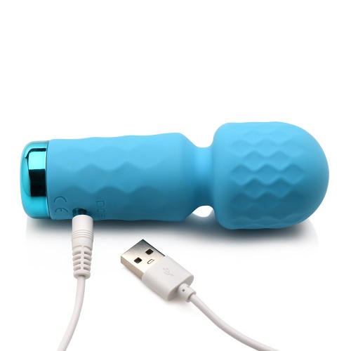 BANG! 10X Mini Silicone Wand Blue - Compact Pleasure Power