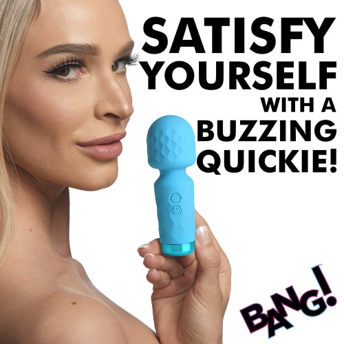 BANG! 10X Mini Silicone Wand Blue - Compact Pleasure Power