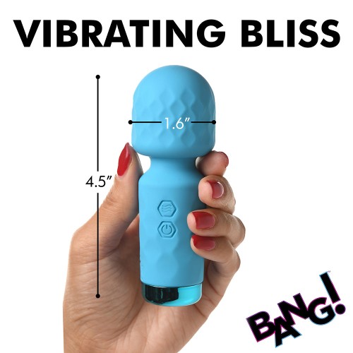 BANG! 10X Mini Silicone Wand Blue - Compact Pleasure Power