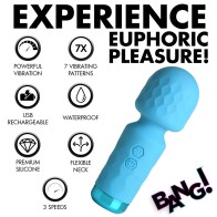 BANG! 10X Mini Silicone Wand Blue - Compact Pleasure Power