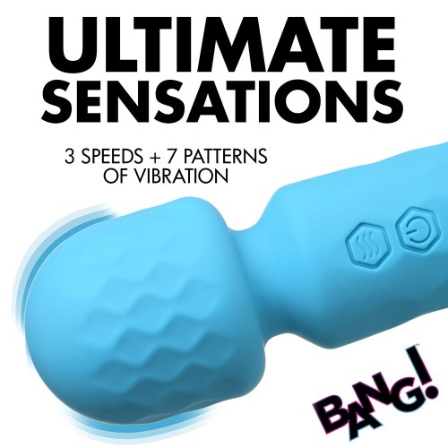 BANG! 10X Mini Silicone Wand Blue - Compact Pleasure Power