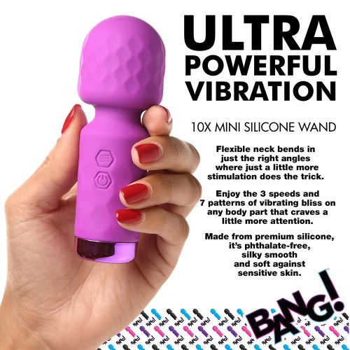 BANG! 10X Mini Silicone Wand Purple