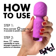 BANG! 10X Mini Silicone Wand Purple