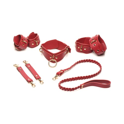 Bedroom Bliss Lover's Restraints Set Red