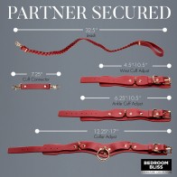 Bedroom Bliss Lover's Restraints Set Red