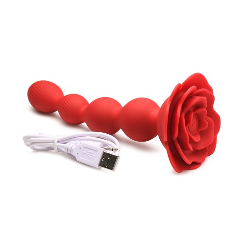 Bloomgasm Rose Twirl 10X Vibrating Anal Beads - Ultimate Pleasure