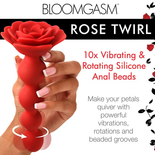 Bloomgasm Rose Twirl 10X Bolas Anales Vibradoras - Placer Máximo