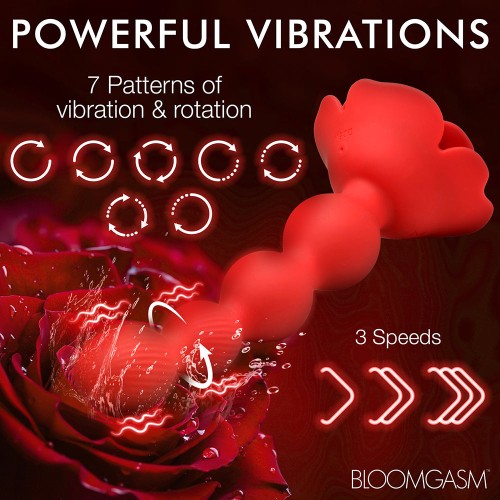 Bloomgasm Rose Twirl 10X Vibrating Anal Beads - Ultimate Pleasure