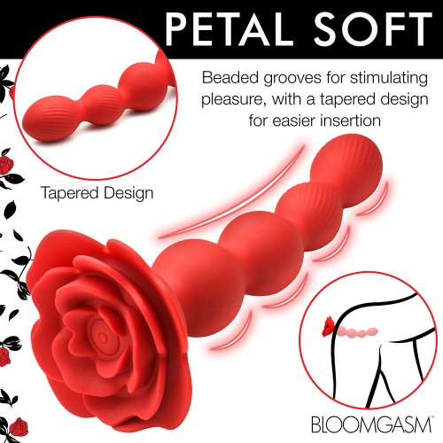 Bloomgasm Rose Twirl 10X Vibrating Anal Beads - Ultimate Pleasure