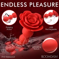 Bloomgasm Rose Twirl 10X Vibrating Anal Beads - Ultimate Pleasure