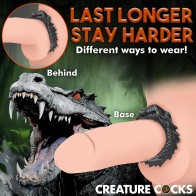 Creature Cocks Black Caiman Silicone Cock Ring