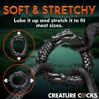 Creature Cocks Black Caiman Silicone Cock Ring