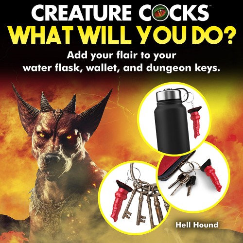 Creature Cocks Hell-Hound Keychain - Fantasy Fun