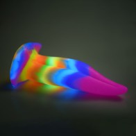 Dildo de Silicona con Lengua de Unicornio que Brilla en la Oscuridad