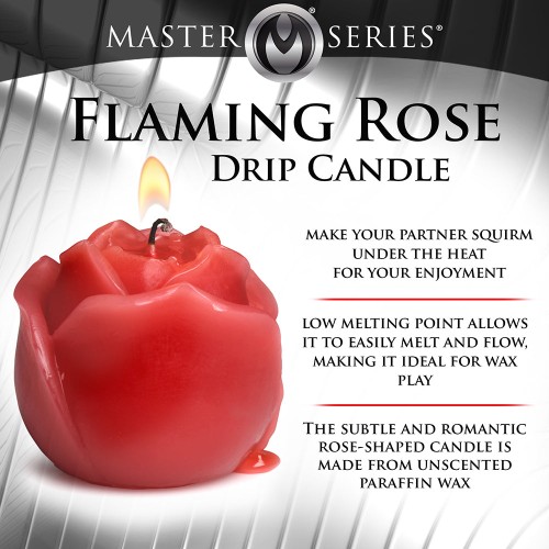 Vela de Goteo Flaming Rose de la Master Series - Experiencia Sensual con Cera