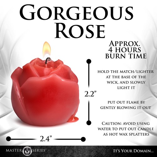 Master Series Flaming Rose Drip Candle - Sensual Wax Play Experience