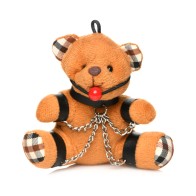 llavero de oso de peluche amordazado - divertido regalo de bondage