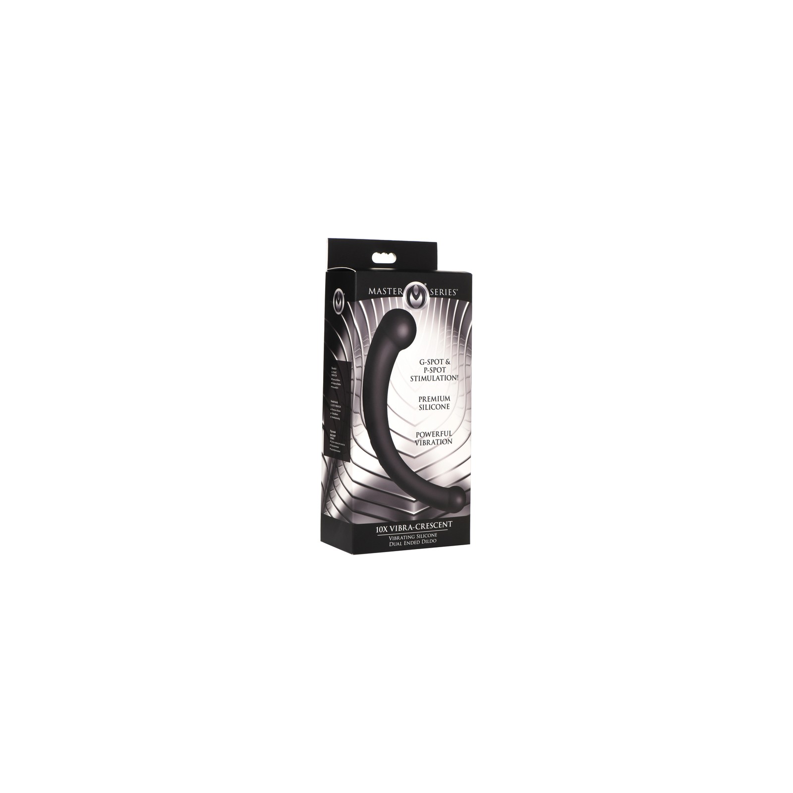 Master Series Dildo de Silicona Vibra-Crescent Negro