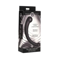 Master Series Dildo de Silicona Vibra-Crescent Negro