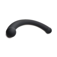 Master Series 10X Vibra-Crescent Silicone Dildo Black