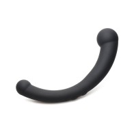 Master Series 10X Vibra-Crescent Silicone Dildo Black