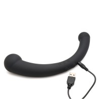 Master Series Dildo de Silicona Vibra-Crescent Negro