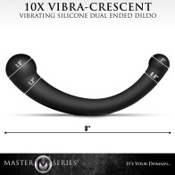 Master Series Dildo de Silicona Vibra-Crescent Negro