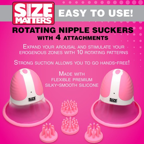 Size Matters 10X Rotating Silicone Nipple Suckers