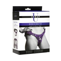 Strap U Deluxe Leather Corset Harness Purple