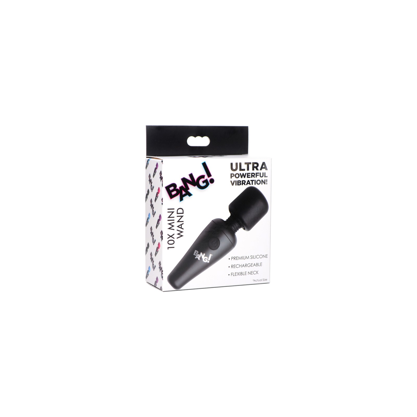 BANG 10X Mini Silicone Wand Black - Powerful Travel Companion