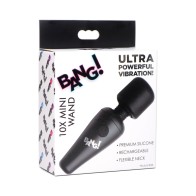 BANG 10X Mini Silicone Wand Black - Powerful Travel Companion